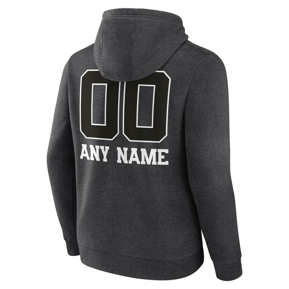 Detroit Lions Personalized Name & Number Monochrome Pullover Hoodie Charcoal - NFL