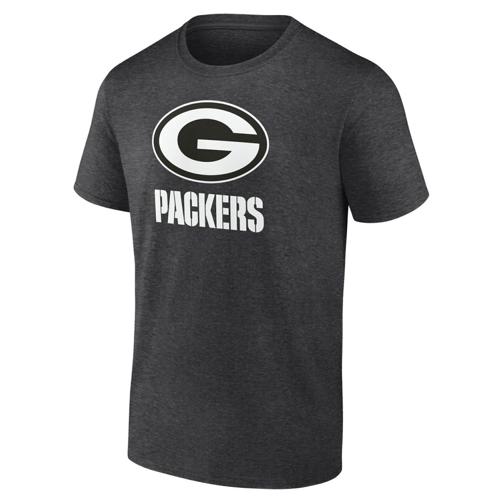 Green Bay Packers Personalized Name & Number Monochrome T-Shirt Charcoal - NFL