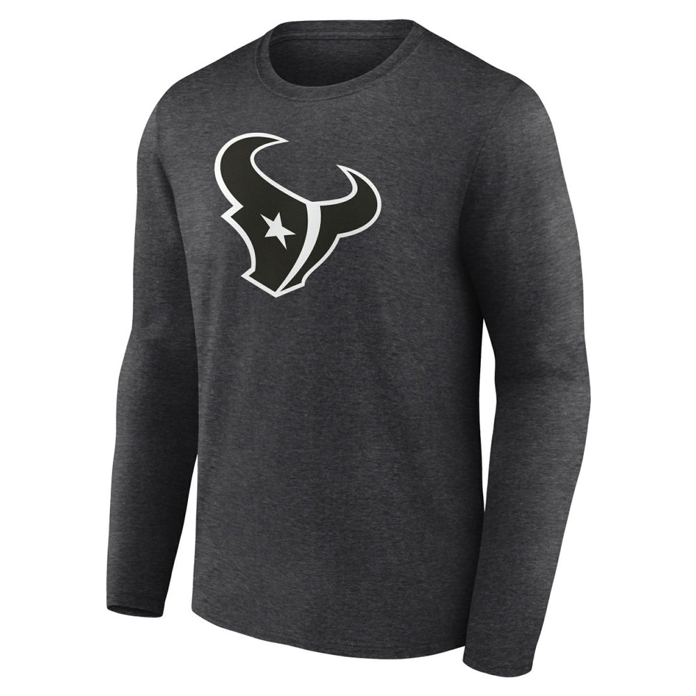 Houston Texans Personalized Name & Number Monochrome Long Sleeve T-Shirt Charcoal - NFL
