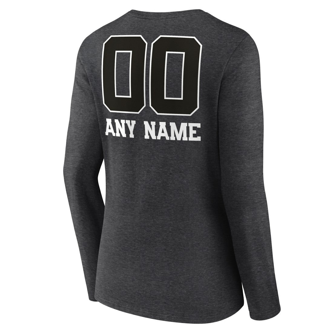 Houston Texans Women's Personalized Name & Number Monochrome V-neck T-Shirt Charcoal - NFL