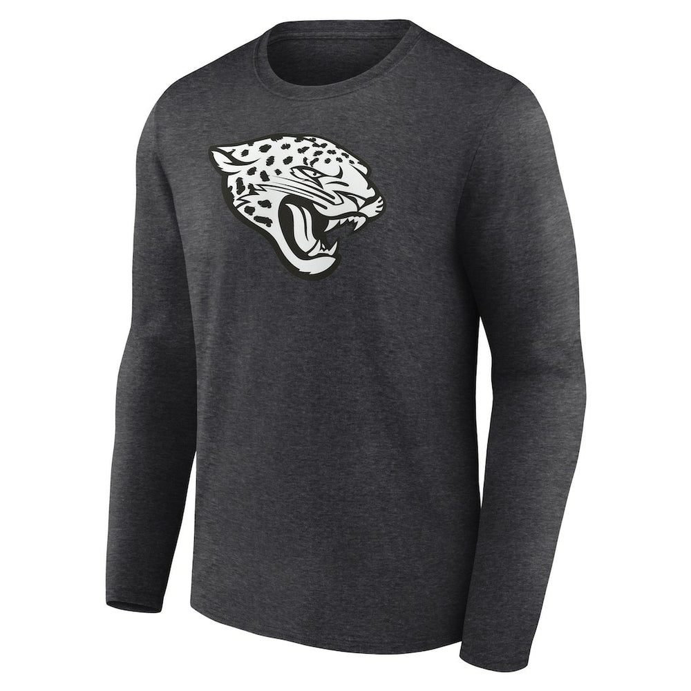 Jacksonville Jaguars Personalized Name & Number Monochrome Long Sleeve T-Shirt Charcoal - NFL