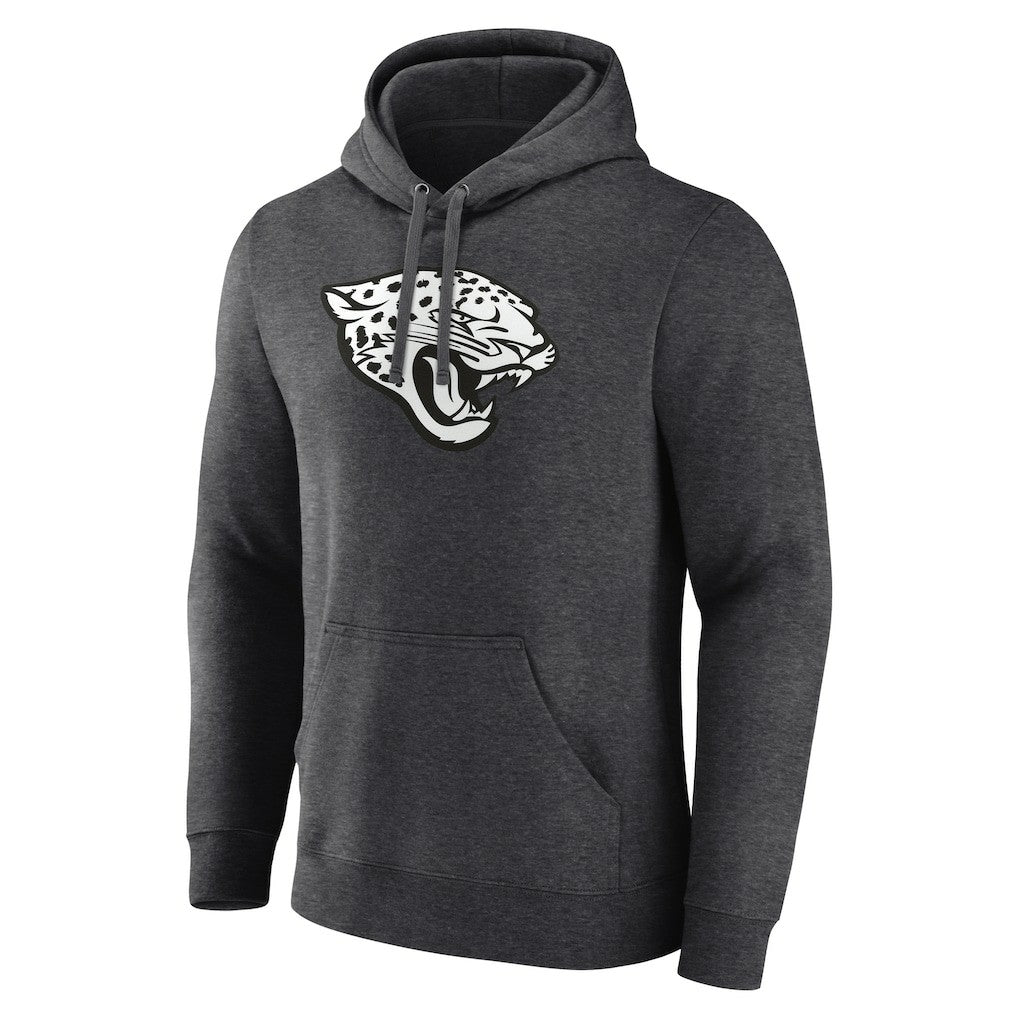 Jacksonville Jaguars Personalized Name & Number Monochrome Pullover Hoodie Charcoal - NFL