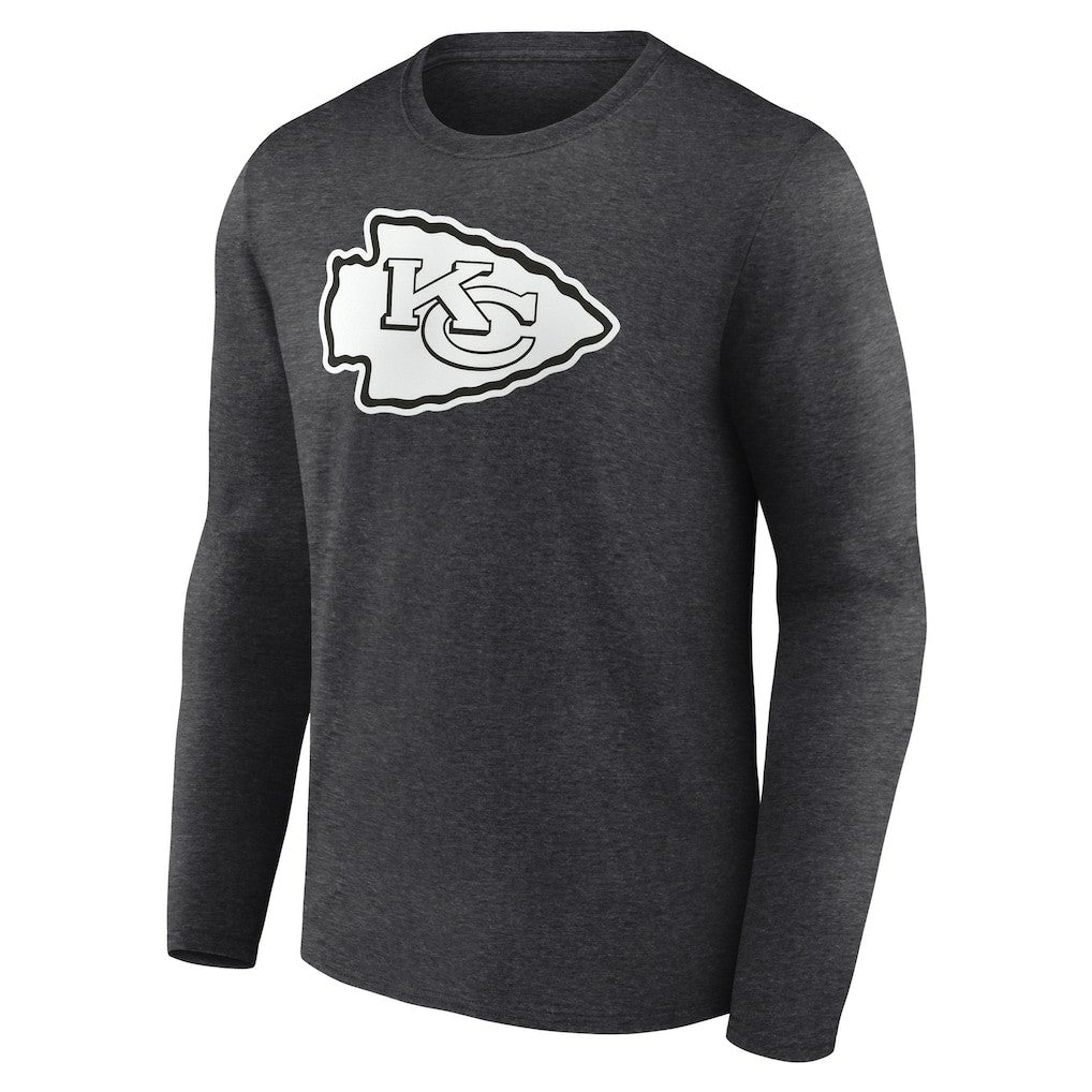 Kansas City Chiefs Personalized Name & Number Monochrome Long Sleeve T-Shirt Charcoal - NFL