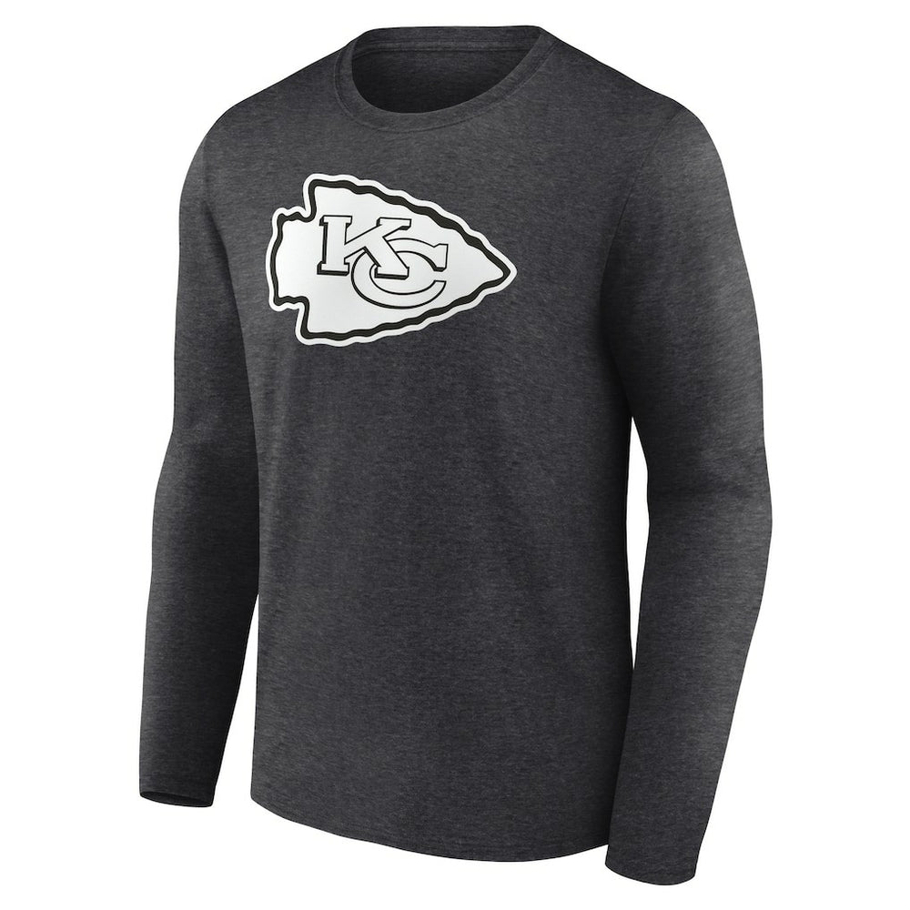 Kansas City Chiefs Personalized Name & Number Monochrome Long Sleeve T-Shirt Charcoal - NFL