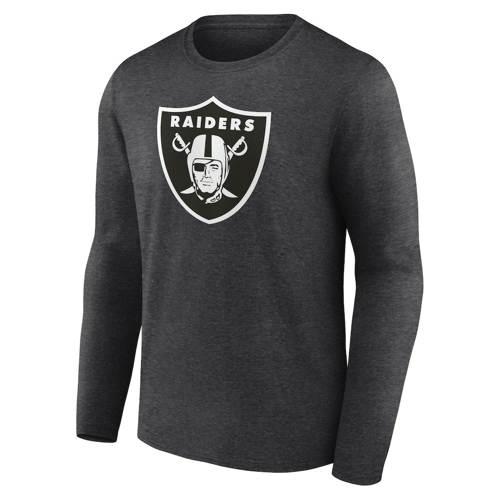 Las Vegas Raiders Personalized Name & Number Monochrome Long Sleeve T-Shirt Charcoal - NFL