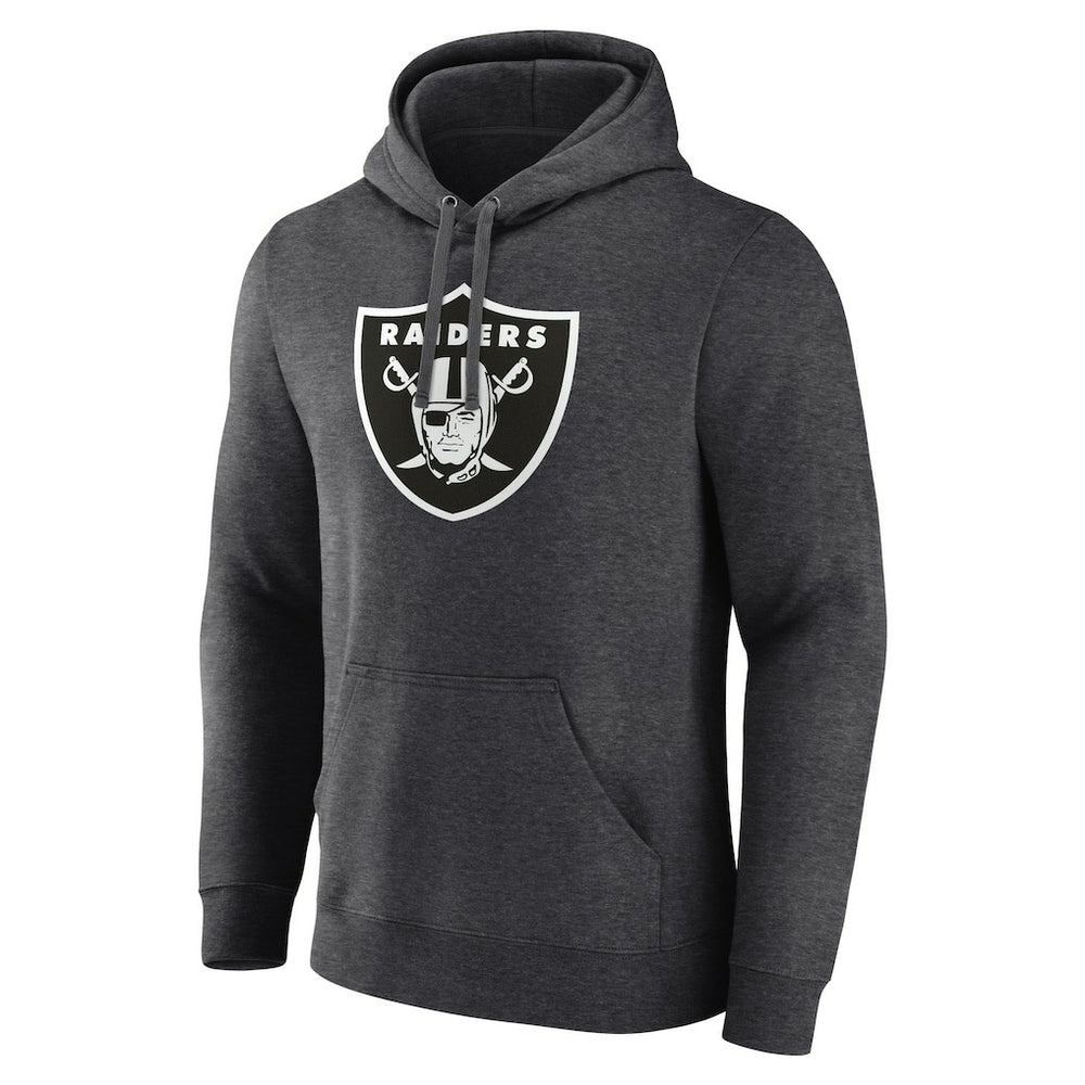 Las Vegas Raiders Personalized Name & Number Monochrome Pullover Hoodie Charcoal - NFL