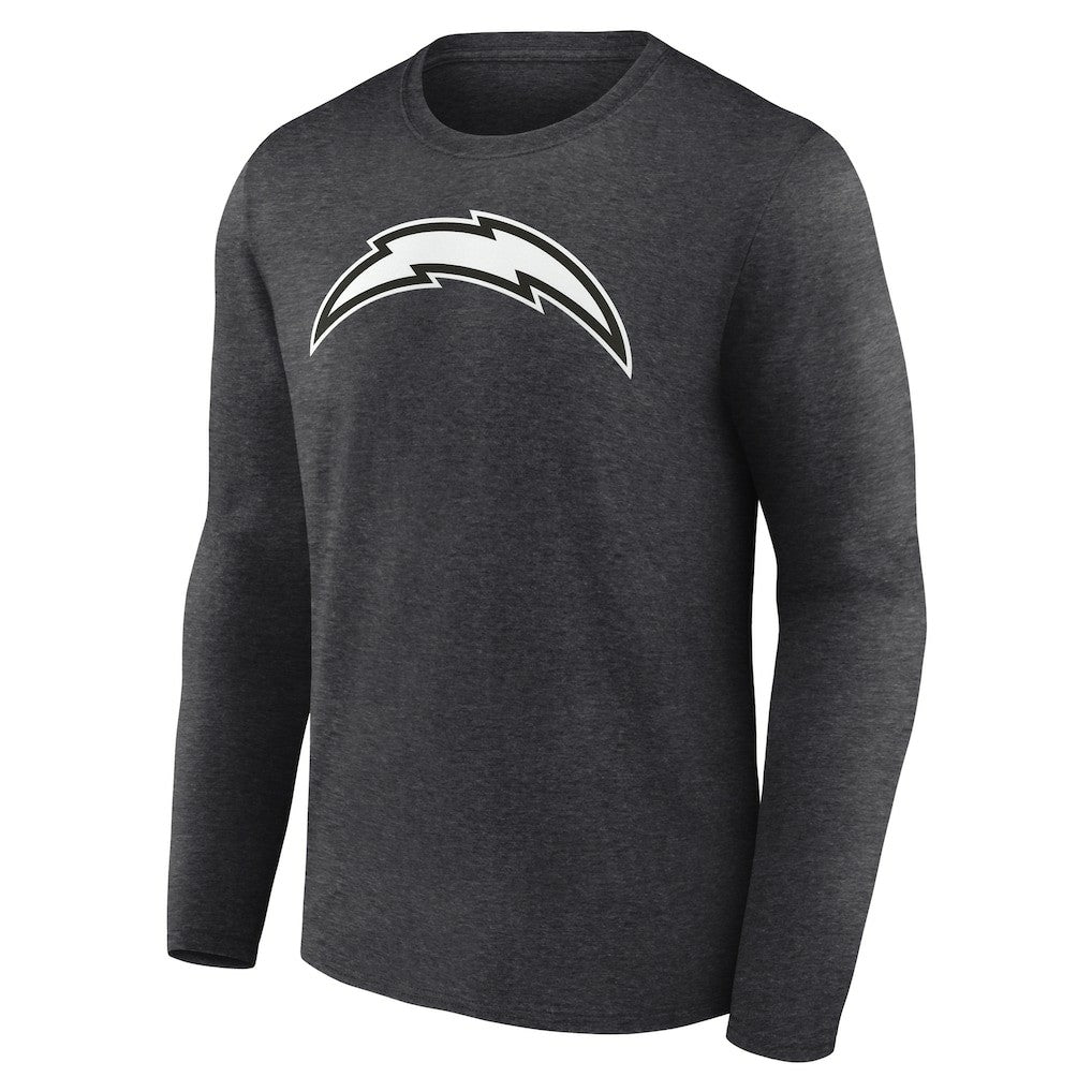 Los Angeles Chargers Personalized Name & Number Monochrome Long Sleeve T-Shirt Charcoal - NFL