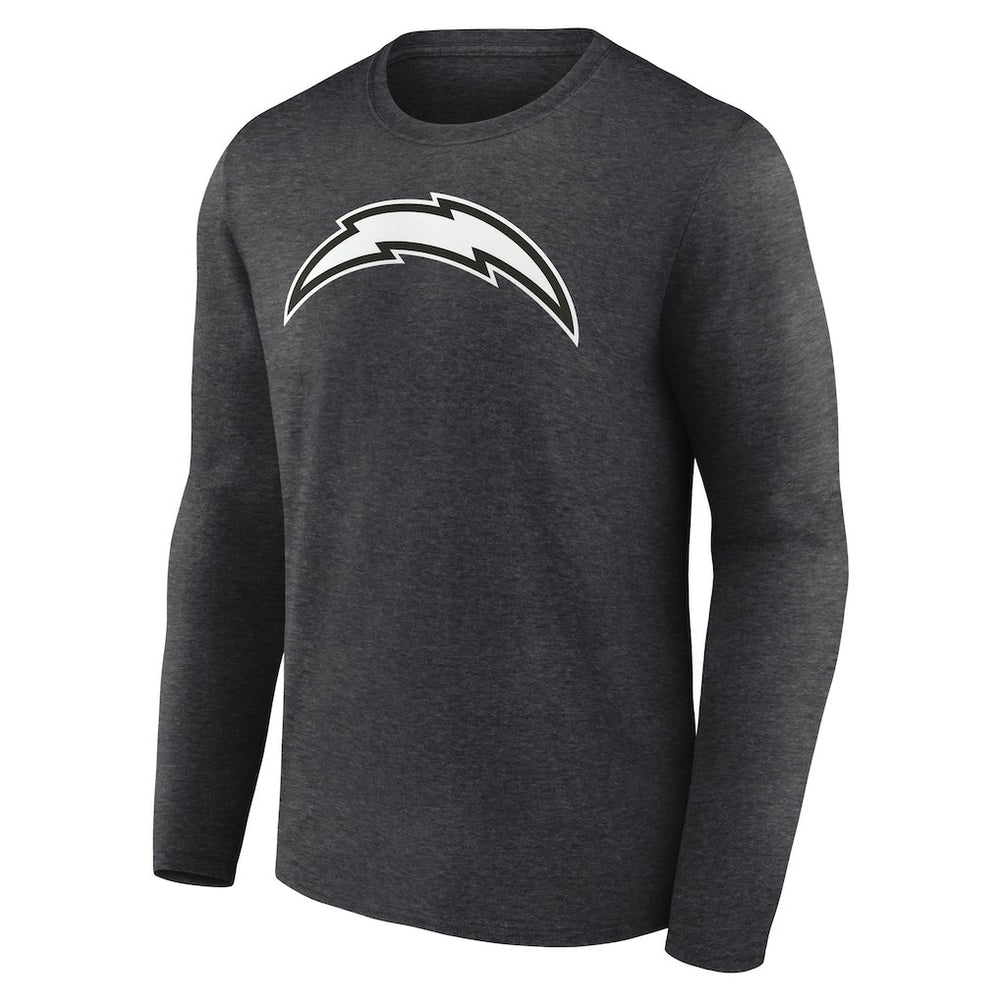 Los Angeles Chargers Personalized Name & Number Monochrome Long Sleeve T-Shirt Charcoal - NFL