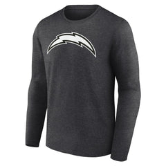 Los Angeles Chargers Personalized Name & Number Monochrome Long Sleeve T-Shirt Charcoal - NFL
