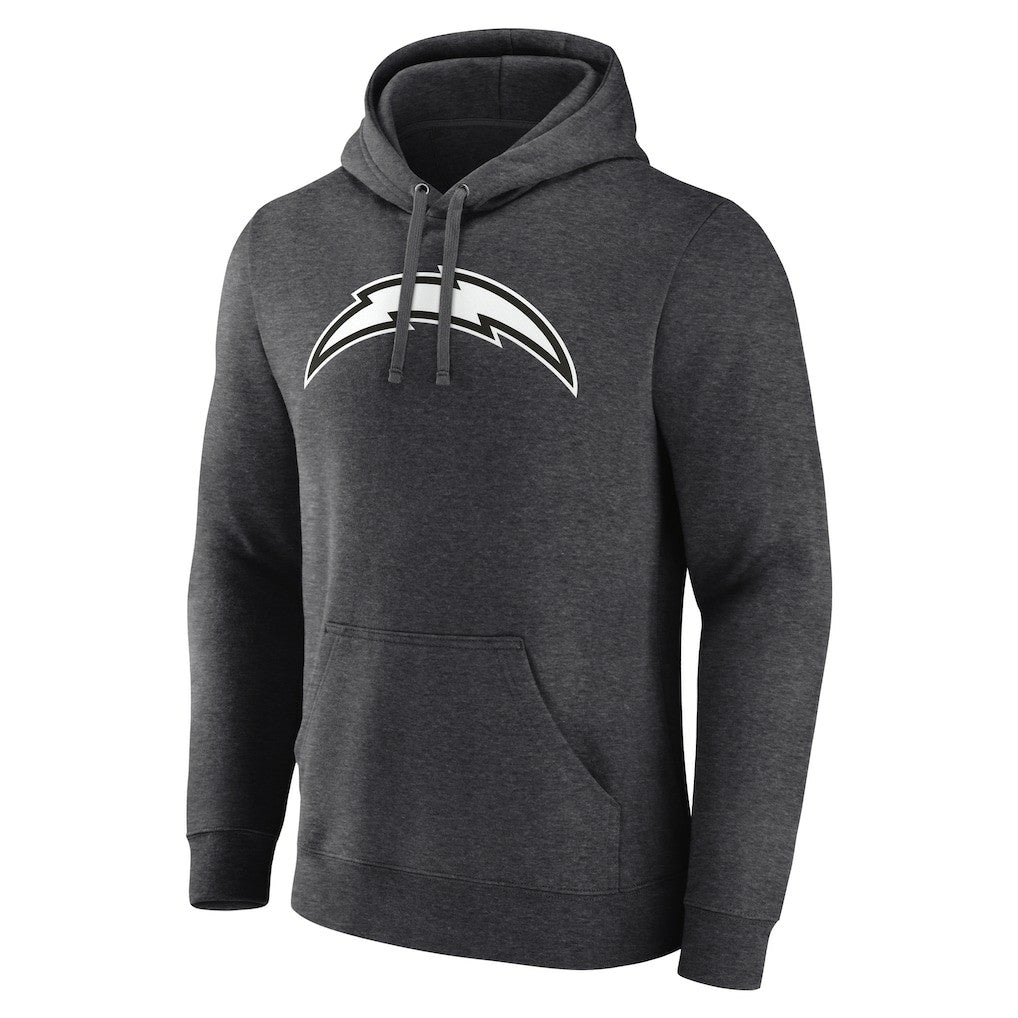 Los Angeles Chargers Personalized Name & Number Monochrome Pullover Hoodie Charcoal - NFL