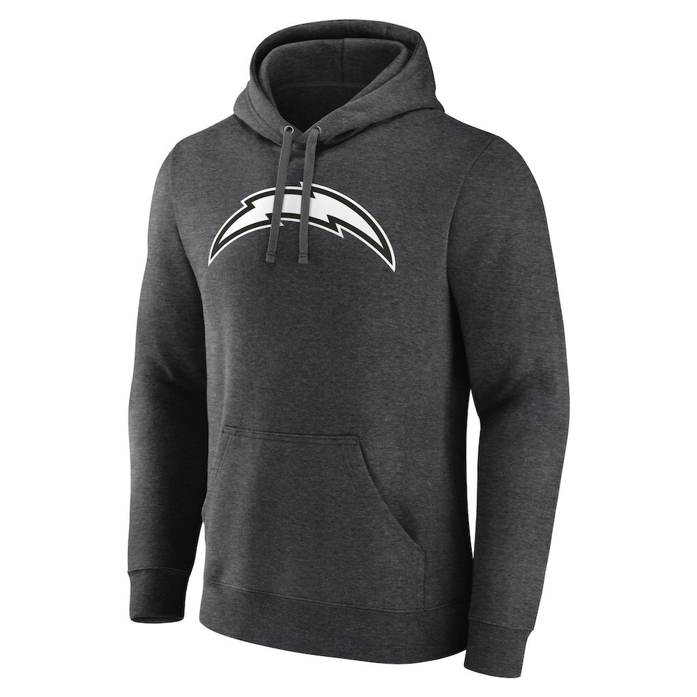Los Angeles Chargers Personalized Name & Number Monochrome Pullover Hoodie Charcoal - NFL
