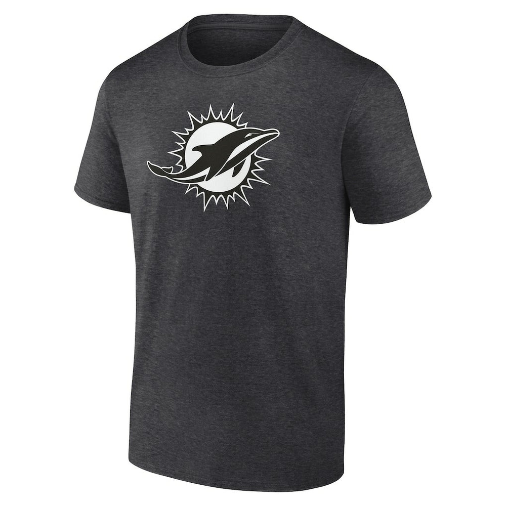 Miami Dolphins Personalized Name & Number Monochrome T-Shirt Charcoal - NFL