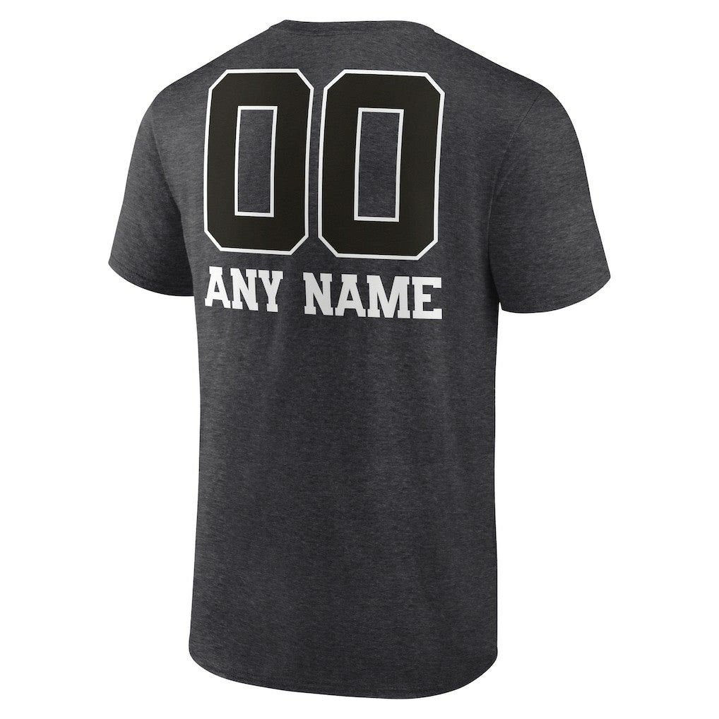 Miami Dolphins Personalized Name & Number Monochrome T-Shirt Charcoal - NFL