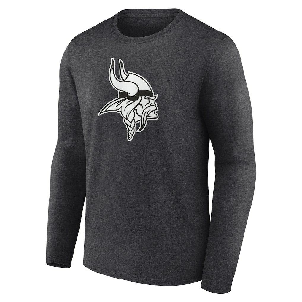 Minnesota Vikings Personalized Name & Number Monochrome Long Sleeve T-Shirt Charcoal - NFL