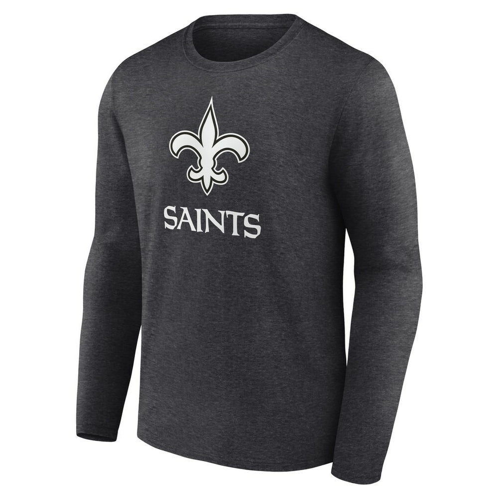 New Orleans Saints Personalized Name & Number Monochrome Long Sleeve T-Shirt Charcoal - NFL