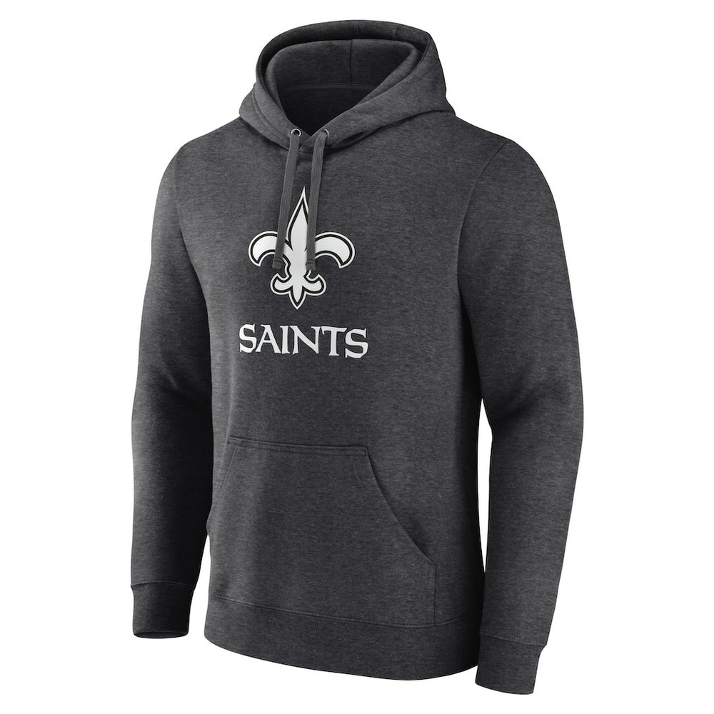 New Orleans Saints Personalized Name & Number Monochrome Pullover Hoodie Charcoal - NFL