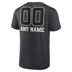 New Orleans Saints Personalized Name & Number Monochrome T-Shirt Charcoal - NFL