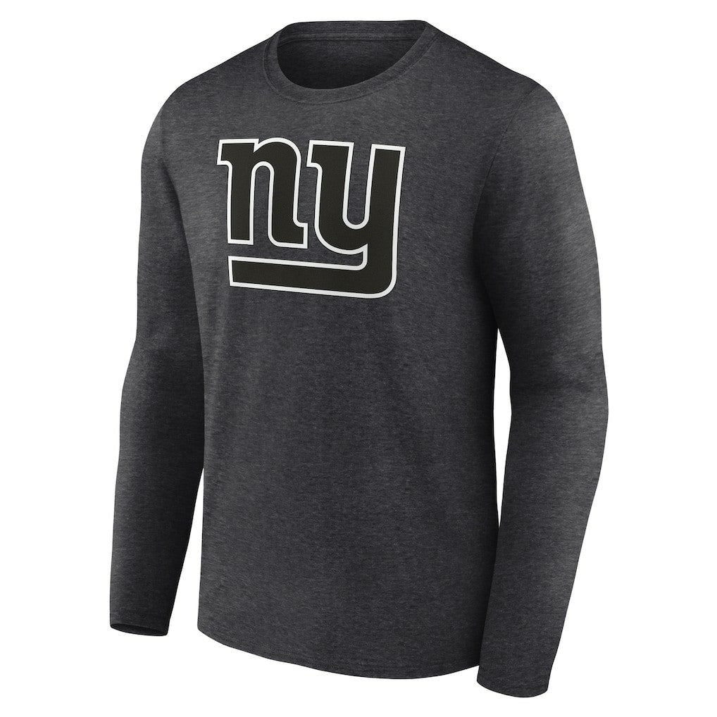 New York Giants Personalized Name & Number Monochrome Long Sleeve T-Shirt Charcoal - NFL