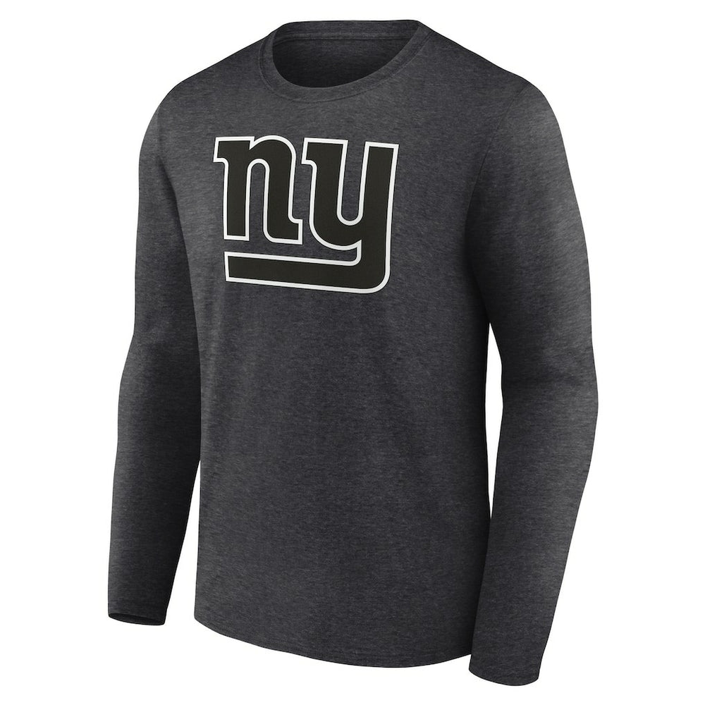 New York Giants Personalized Name & Number Monochrome Long Sleeve T-Shirt Charcoal - NFL
