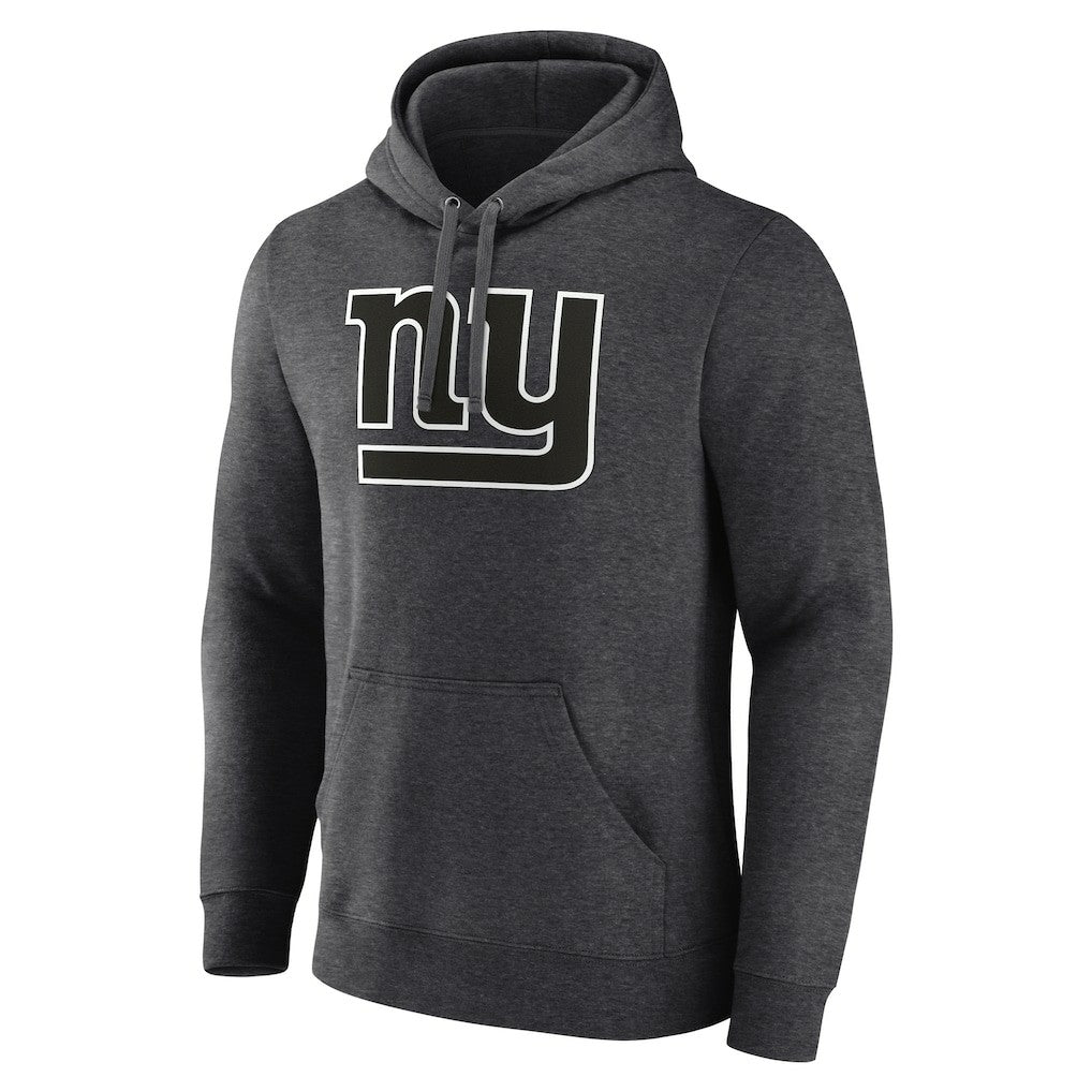 New York Giants Personalized Name & Number Monochrome Pullover Hoodie Charcoal - NFL