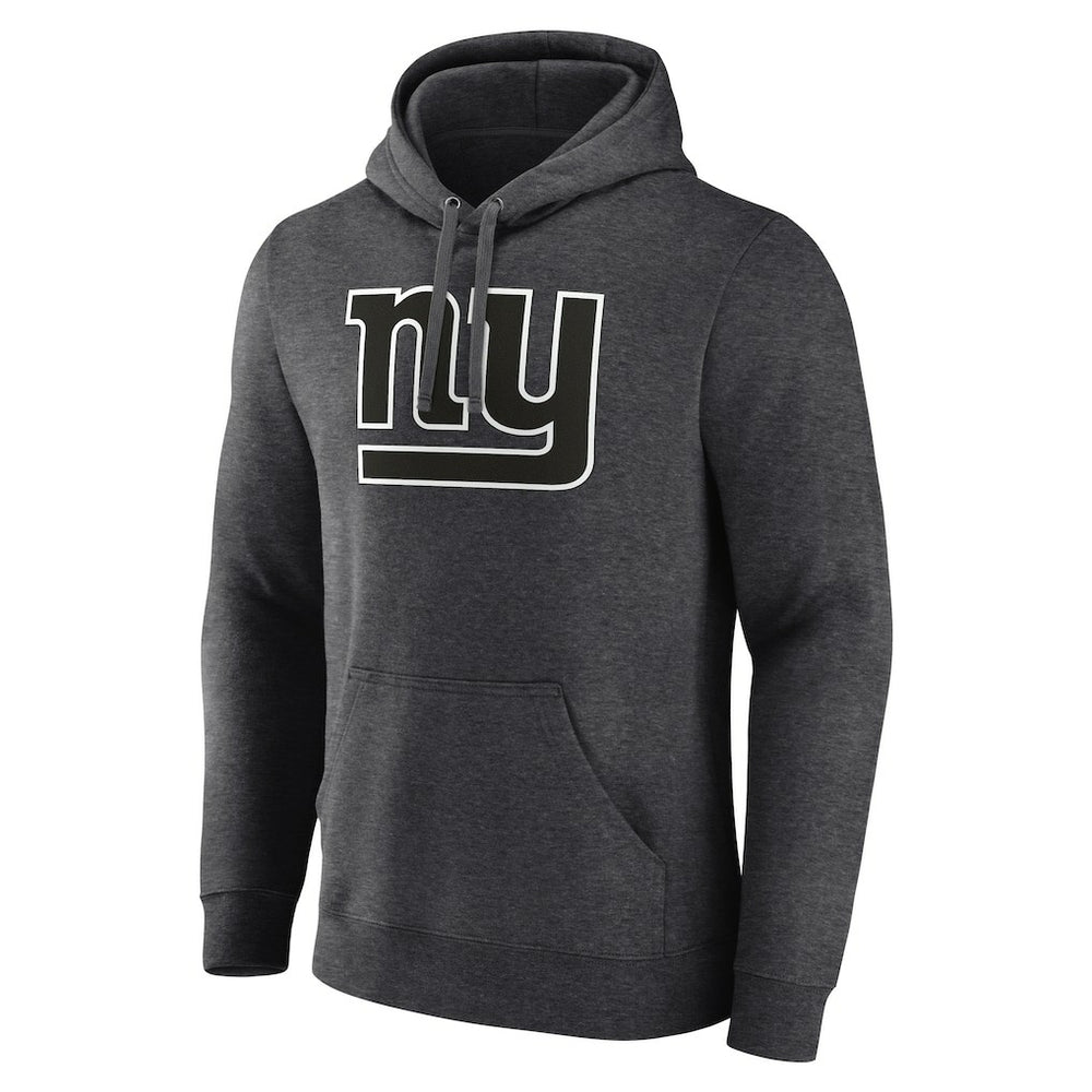 New York Giants Personalized Name & Number Monochrome Pullover Hoodie Charcoal - NFL