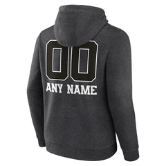 New York Jets Personalized Name & Number Monochrome Pullover Hoodie Charcoal - NFL