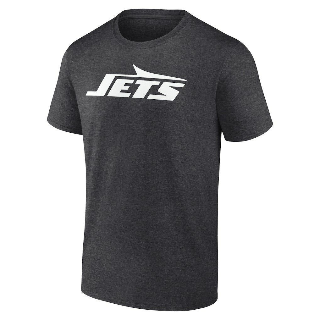 New York Jets Personalized Name & Number Monochrome T-Shirt Charcoal - NFL
