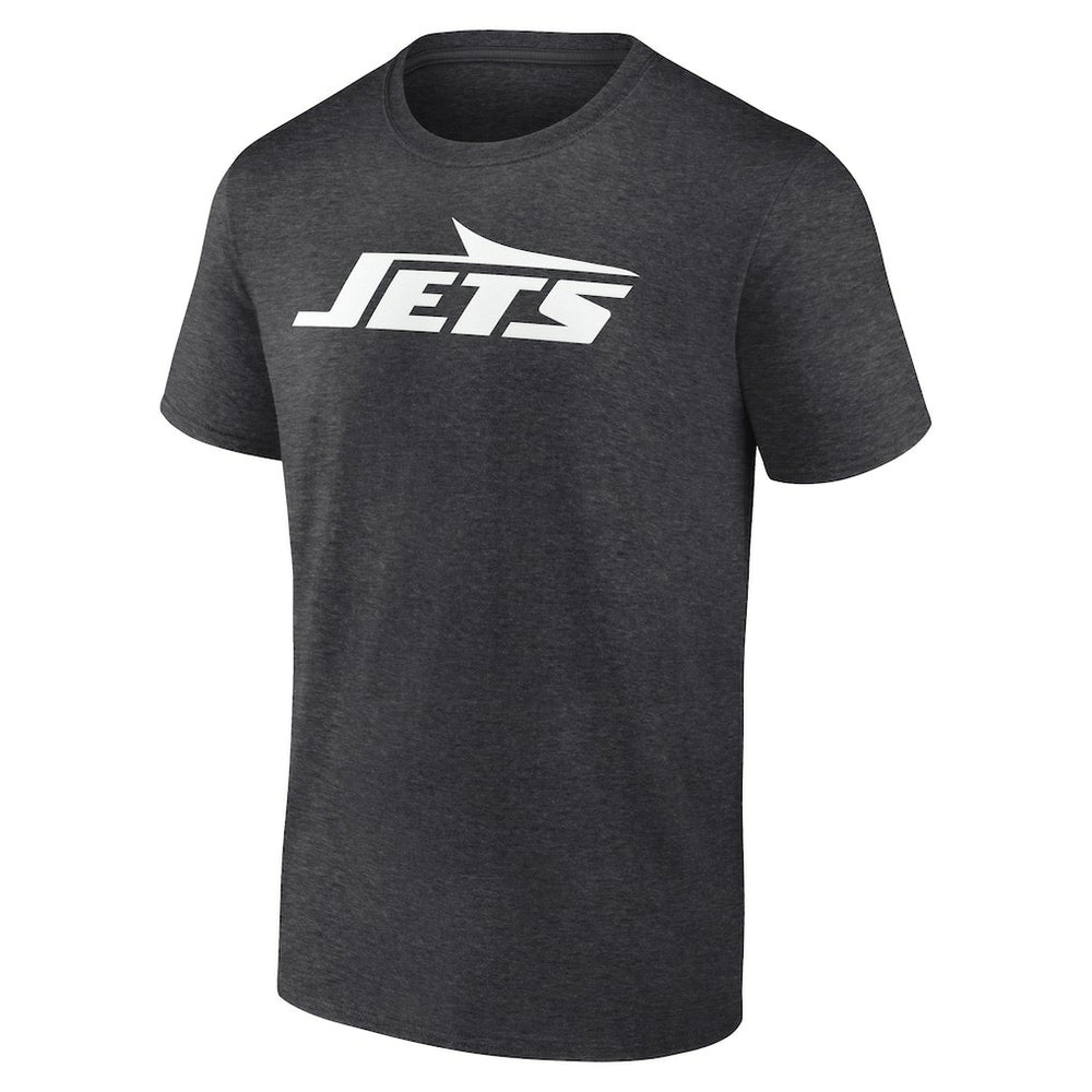 New York Jets Personalized Name & Number Monochrome T-Shirt Charcoal - NFL