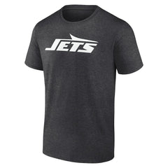 New York Jets Personalized Name & Number Monochrome T-Shirt Charcoal - NFL