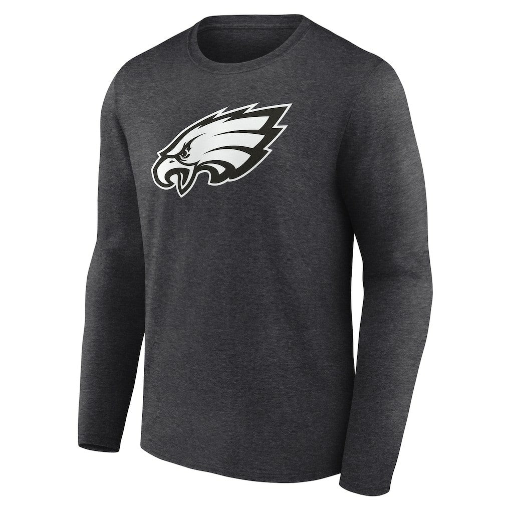 Philadelphia Eagles Personalized Name & Number Monochrome Long Sleeve T-Shirt Charcoal - NFL