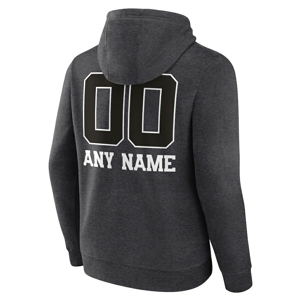 Pittsburgh Steelers Personalized Name & Number Monochrome Pullover Hoodie Charcoal - NFL