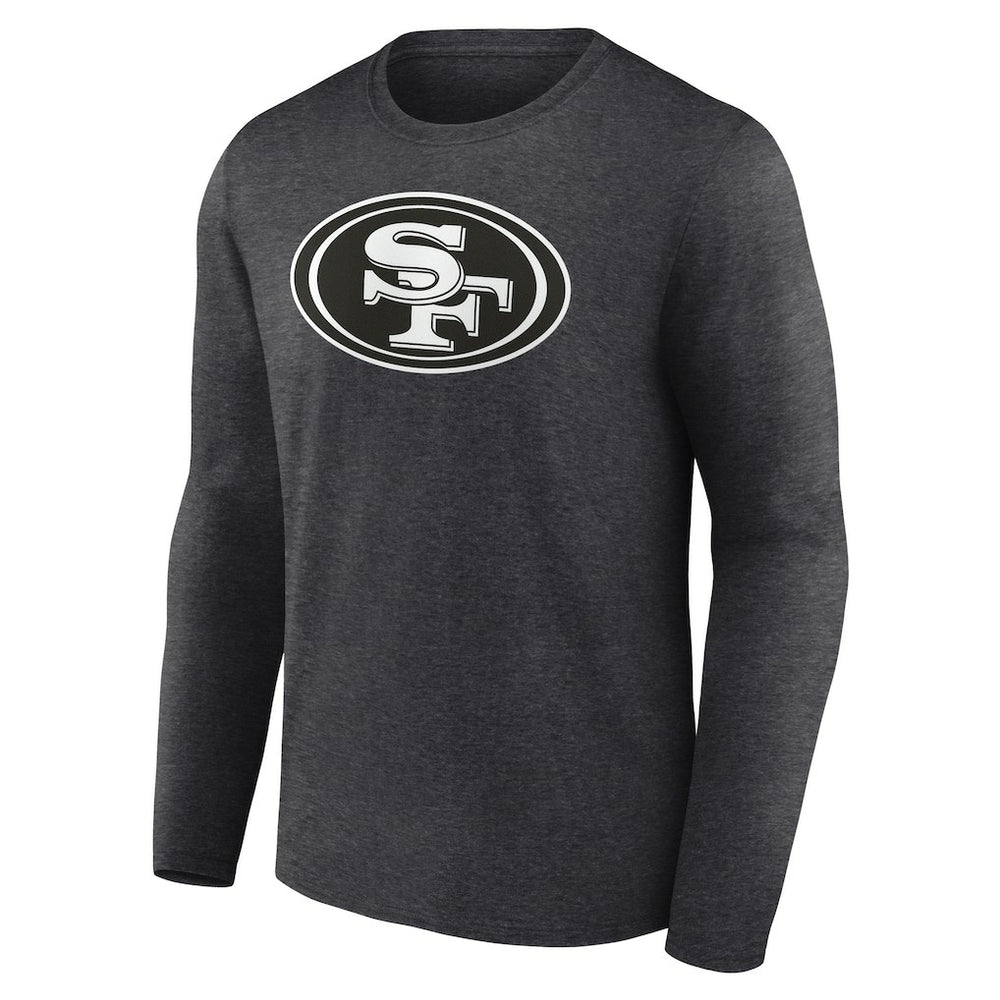 San Francisco 49ers Personalized Name & Number Monochrome Long Sleeve T-Shirt Charcoal - NFL