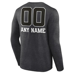 San Francisco 49ers Personalized Name & Number Monochrome Long Sleeve T-Shirt Charcoal - NFL