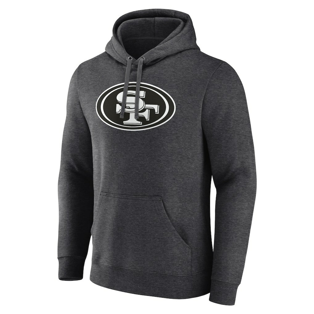 San Francisco 49ers Personalized Name & Number Monochrome Pullover Hoodie Charcoal - NFL