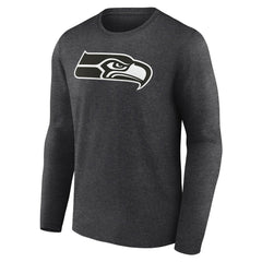 Seattle Seahawks Personalized Name & Number Monochrome Long Sleeve T-Shirt Charcoal - NFL