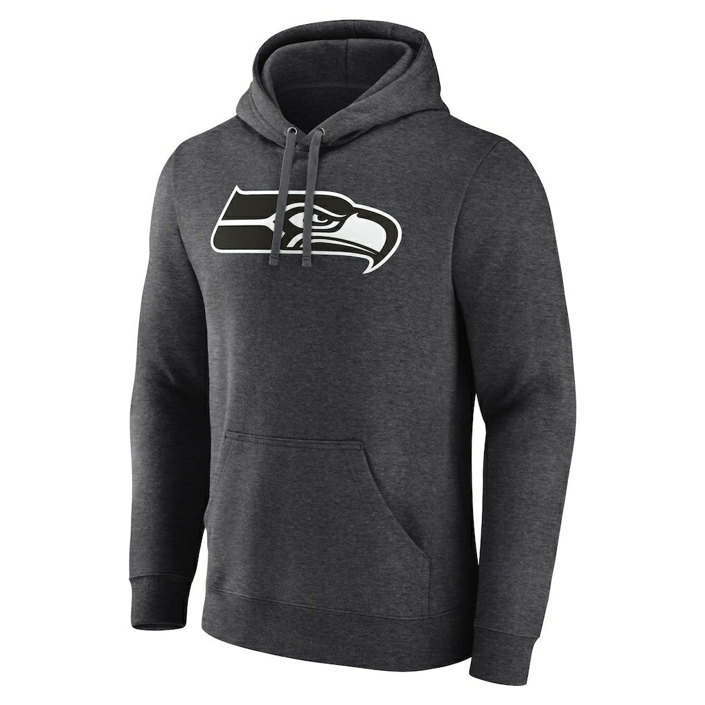 Seattle Seahawks Personalized Name & Number Monochrome Pullover Hoodie Charcoal - NFL