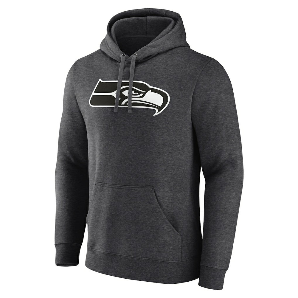Seattle Seahawks Personalized Name & Number Monochrome Pullover Hoodie Charcoal - NFL