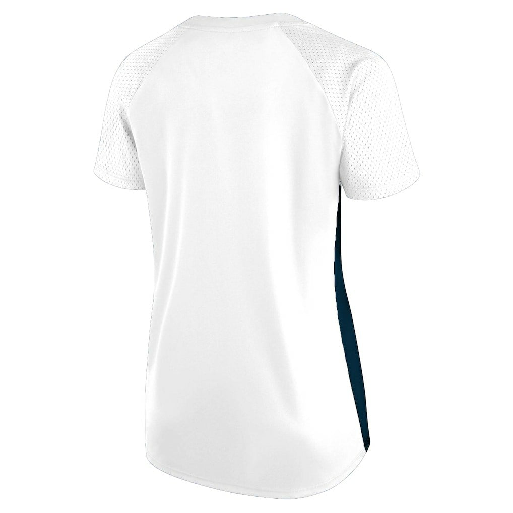 Dallas Cowboys Women's Plus Size Glitter Lace-Up V- Neck T-Shirt White - Fanatics