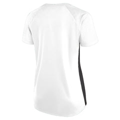 Las Vegas Raiders Women's Plus Size Glitter Lace-Up V- Neck T-Shirt White - Fanatics