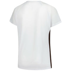 Cleveland Browns Women's Plus Size Glitter Lace-Up V- Neck T-Shirt White - Fanatics