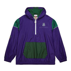 Mitchell & Ness - Milwaukee Bucks Unisex Hardwood Classics Team OG 3.0 Anorak Half-Zip Windbreaker Jacket - Purple