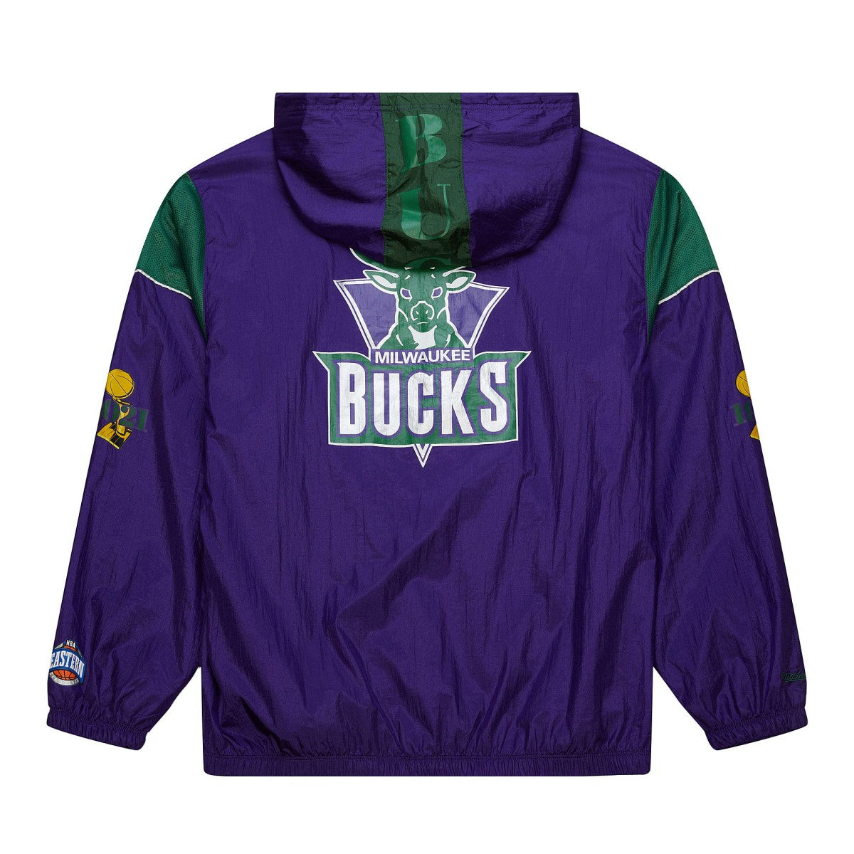 Mitchell & Ness - Milwaukee Bucks Unisex Hardwood Classics Team OG 3.0 Anorak Half-Zip Windbreaker Jacket - Purple