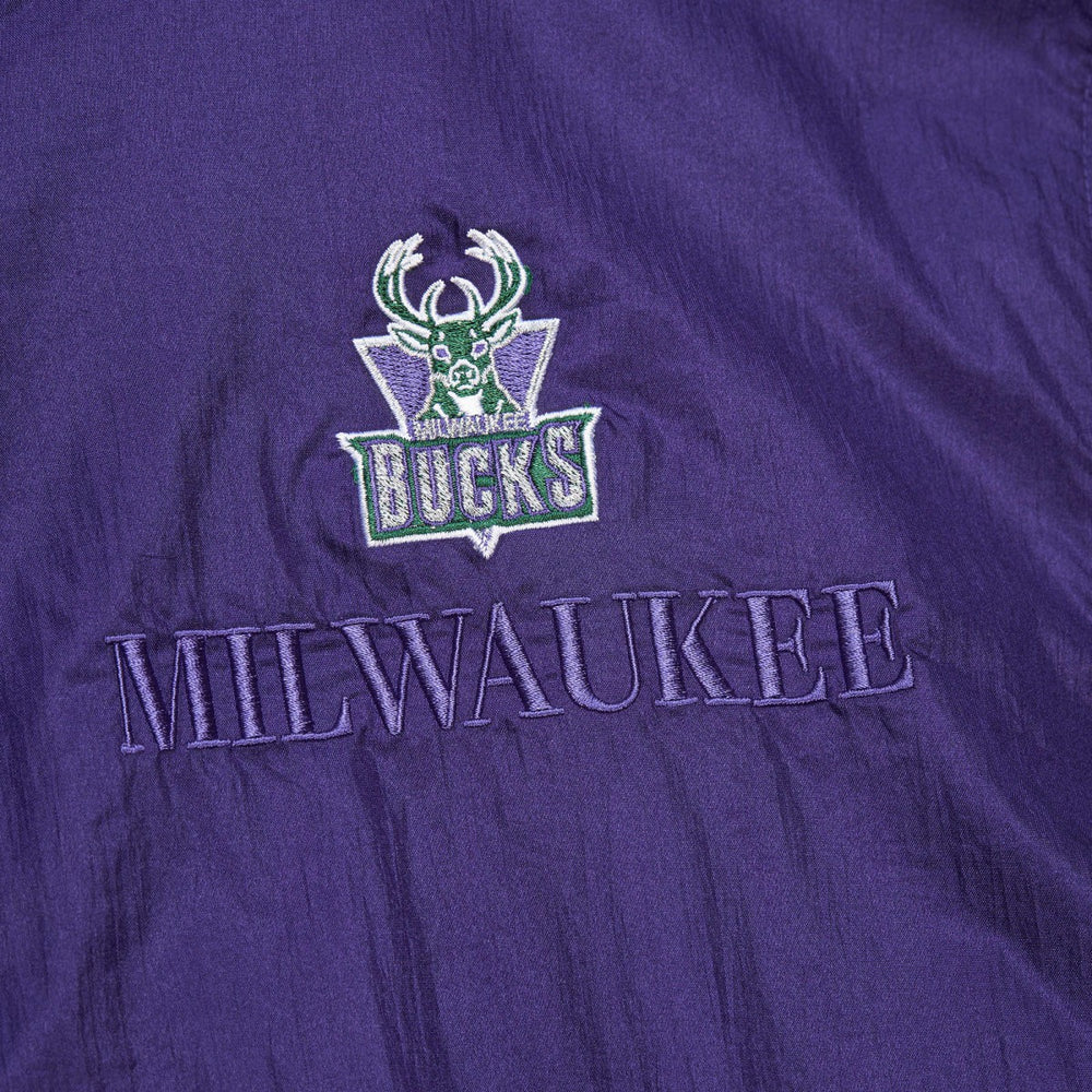 Mitchell & Ness - Milwaukee Bucks Unisex Hardwood Classics Team OG 3.0 Anorak Half-Zip Windbreaker Jacket - Purple