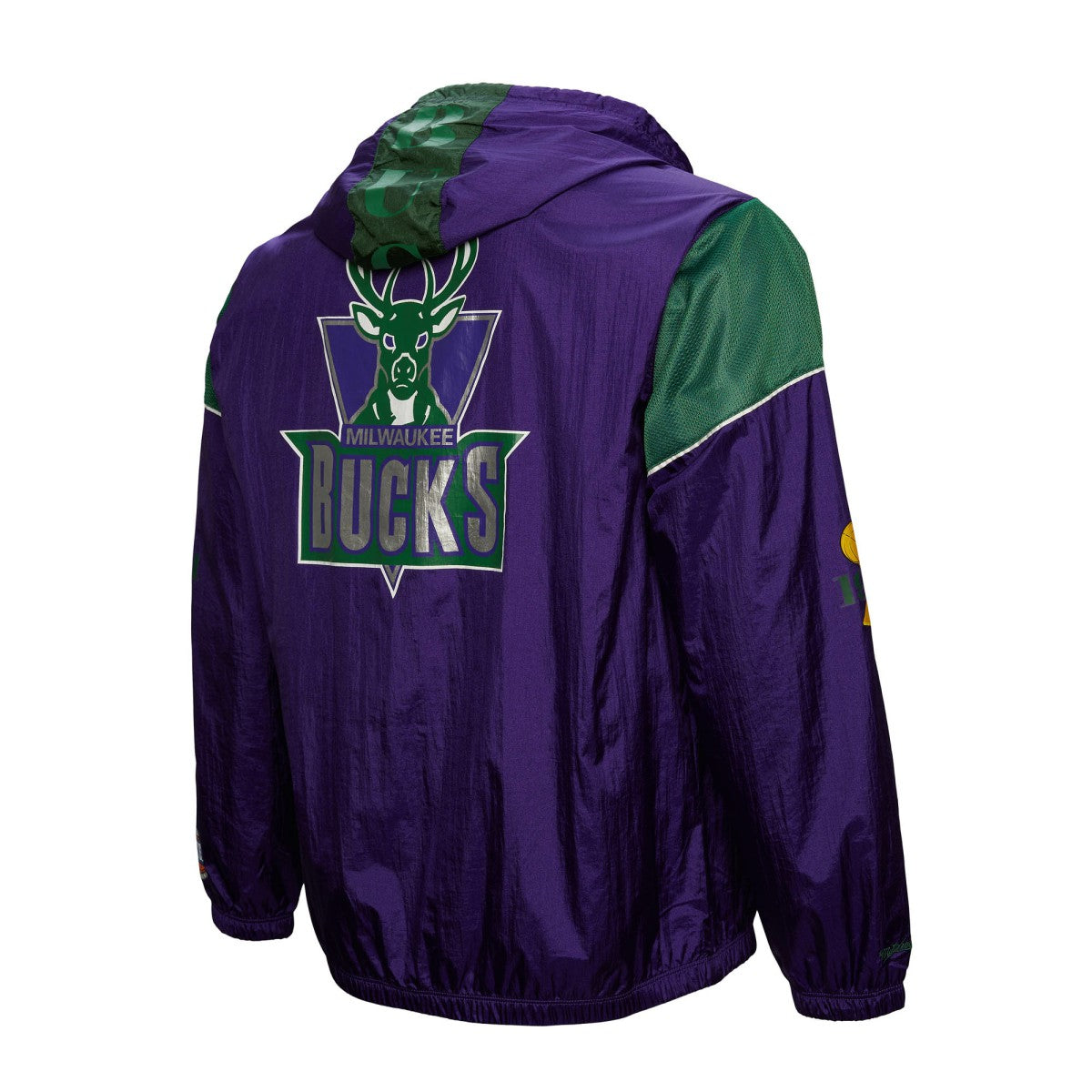 Mitchell & Ness - Milwaukee Bucks Unisex Hardwood Classics Team OG 3.0 Anorak Half-Zip Windbreaker Jacket - Purple