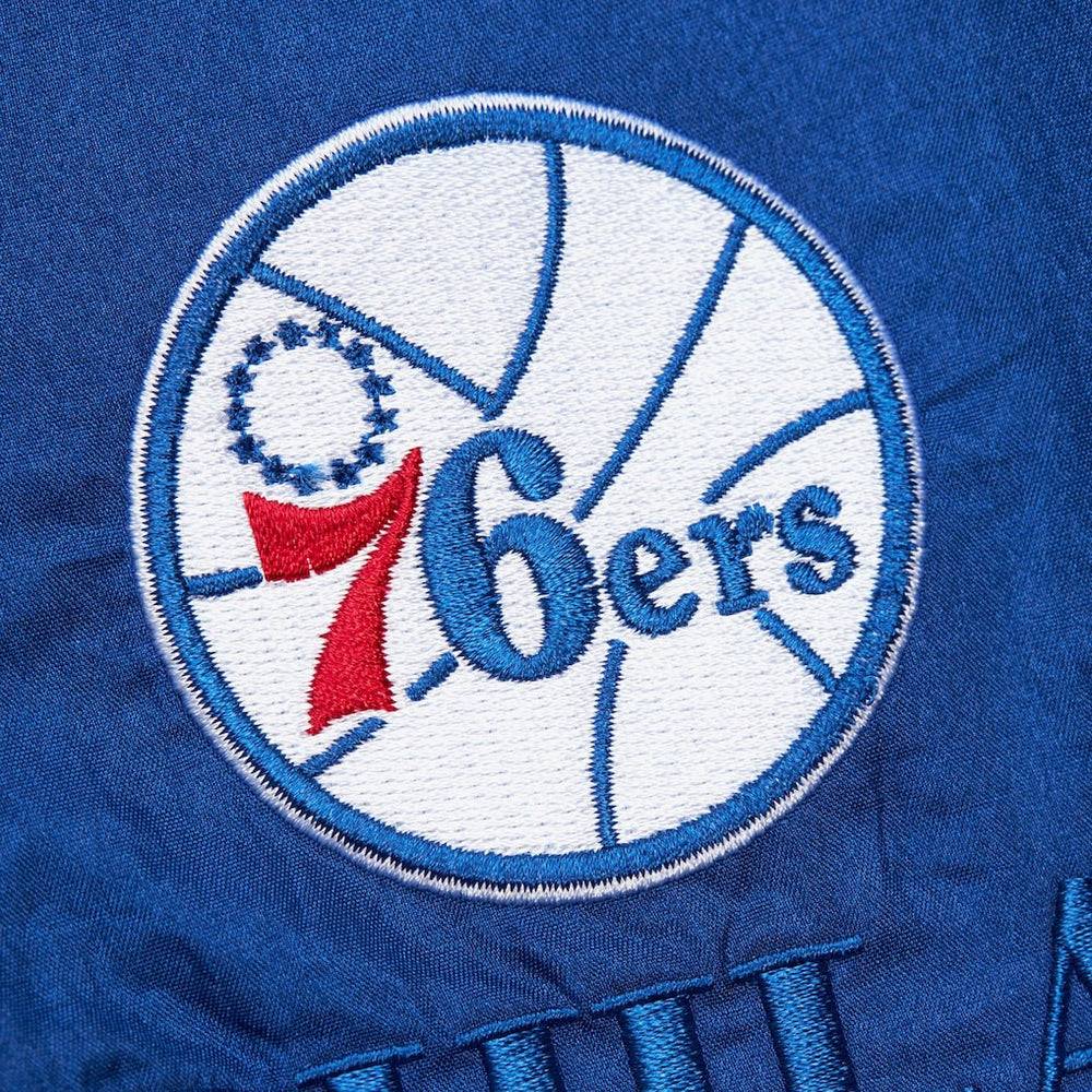 Mitchell & Ness - Philadelphia 76ers Unisex Hardwood Classics Team OG 3.0 Anorak Half-Zip Windbreaker Jacket - Royal