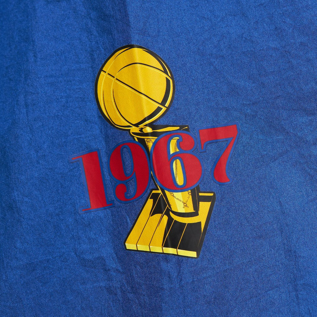 Mitchell & Ness - Philadelphia 76ers Unisex Hardwood Classics Team OG 3.0 Anorak Half-Zip Windbreaker Jacket - Royal