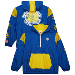 Mitchell & Ness - Golden State Warriors Unisex Hardwood Classics Team OG 3.0 Anorak Half-Zip Windbreaker Jacket - Royal