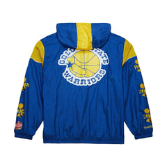 Mitchell & Ness - Golden State Warriors Unisex Hardwood Classics Team OG 3.0 Anorak Half-Zip Windbreaker Jacket - Royal
