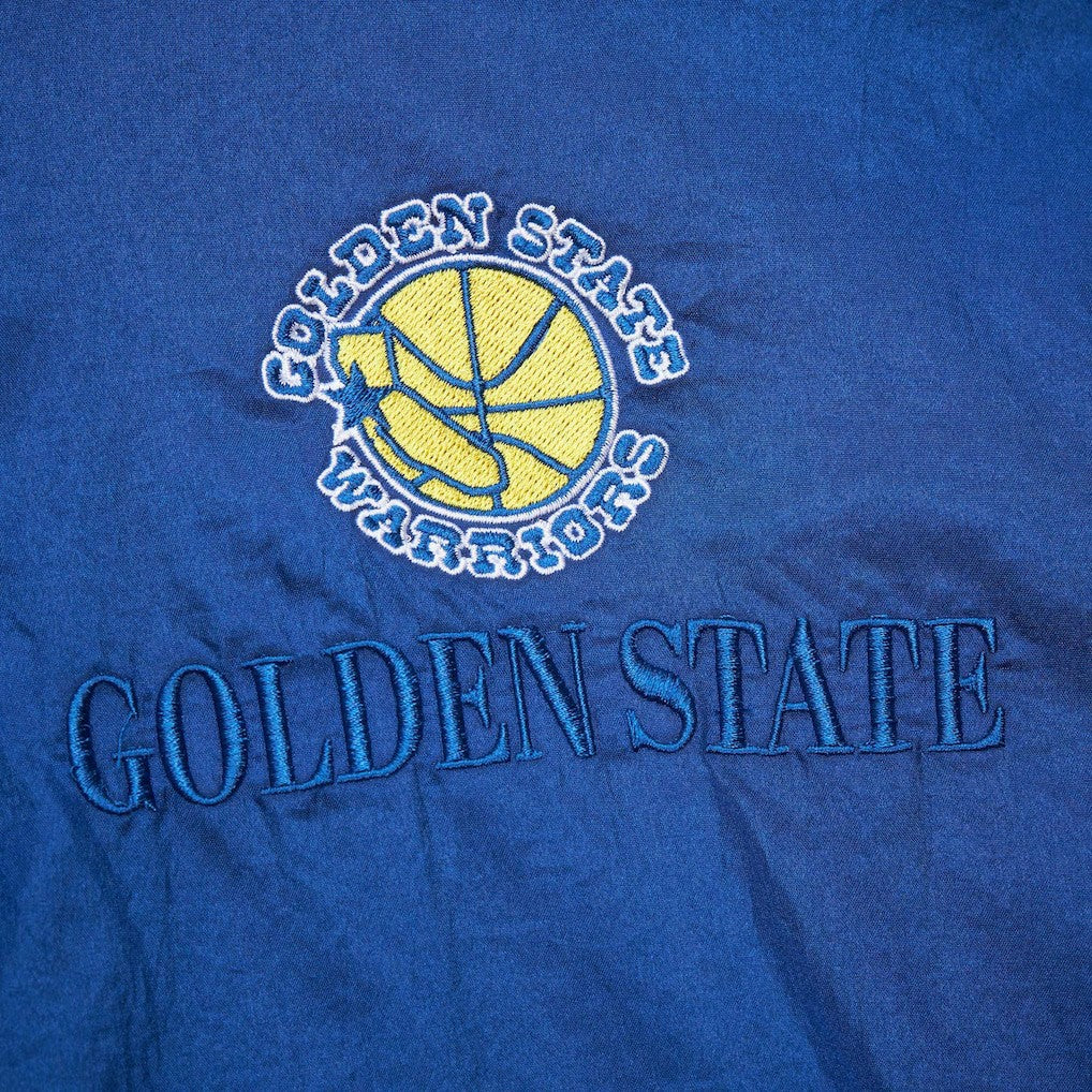 Mitchell & Ness - Golden State Warriors Unisex Hardwood Classics Team OG 3.0 Anorak Half-Zip Windbreaker Jacket - Royal