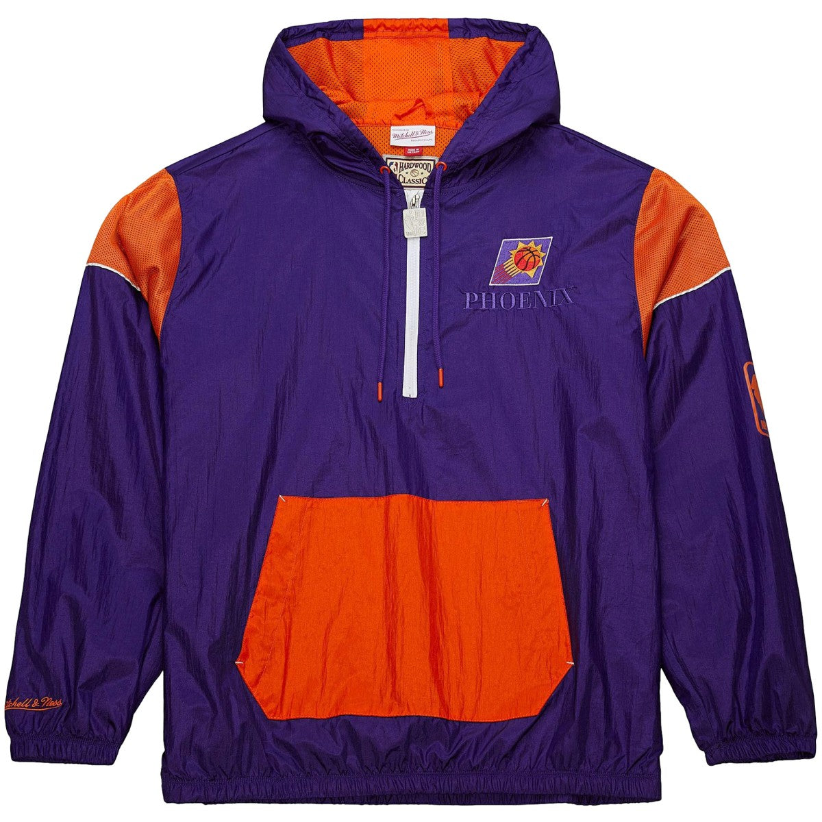 Mitchell & Ness - Phoenix Suns Unisex Hardwood Classics Team OG 3.0 Anorak Half-Zip Windbreaker Jacket - Purple